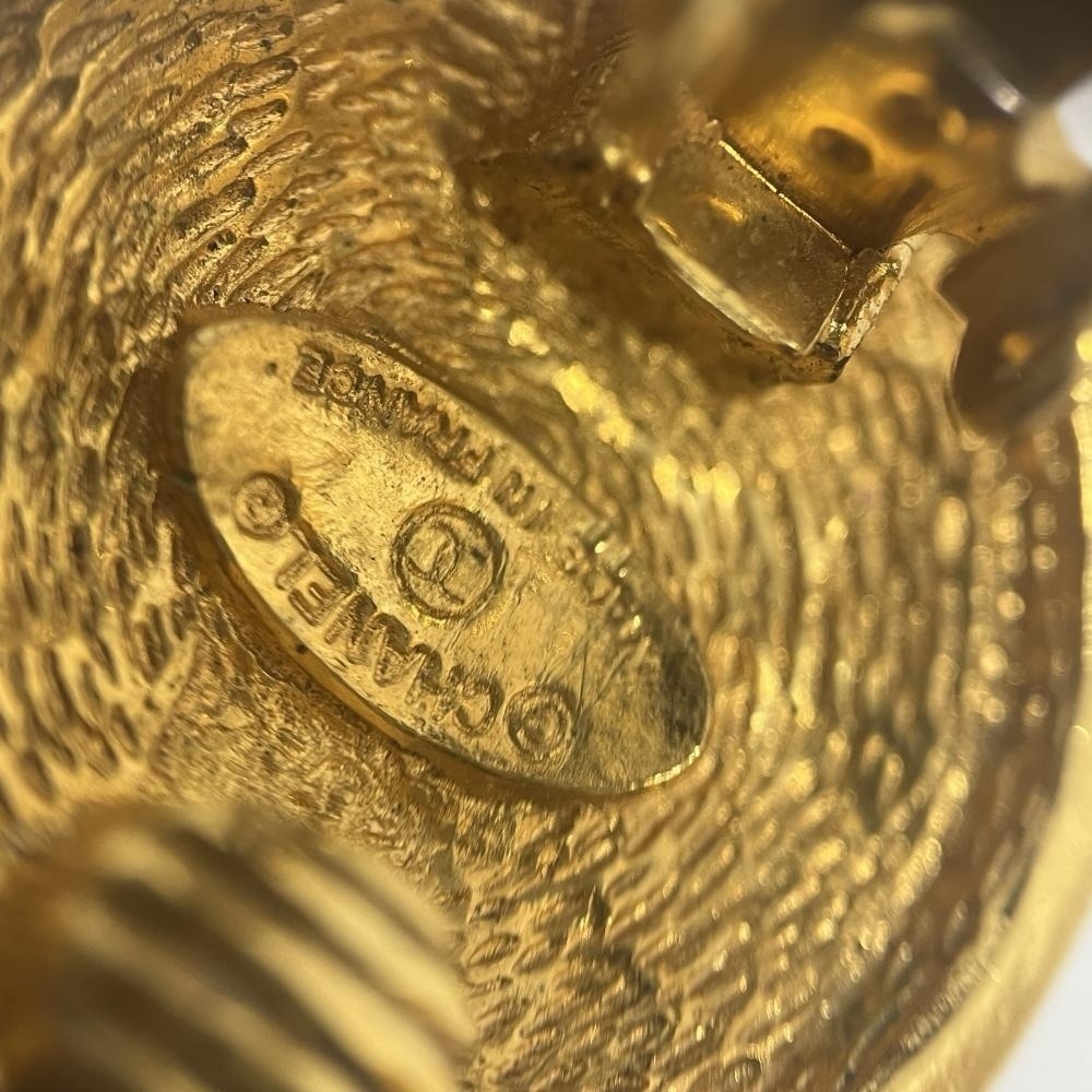 Chanel Vintage Gold plated clip on earrings - Picture 5 of 8